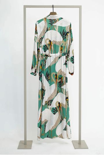 HERZEN'S ANGELEGENHEIT BIRDS OF PARADISE PRINT DRESS