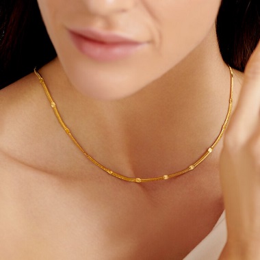 KL Celeste Waterproof Gold Snake Chain Necklace