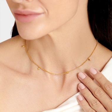 KL Estee Waterproof Gold Charm Choker