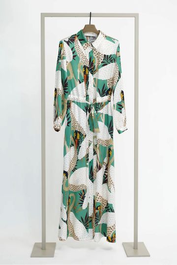 HERZEN'S ANGELEGENHEIT BIRDS OF PARADISE PRINT DRESS