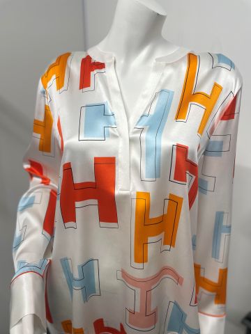 HERZEN'S ANGELEGENHEIT H PRINT SILK TUNIC