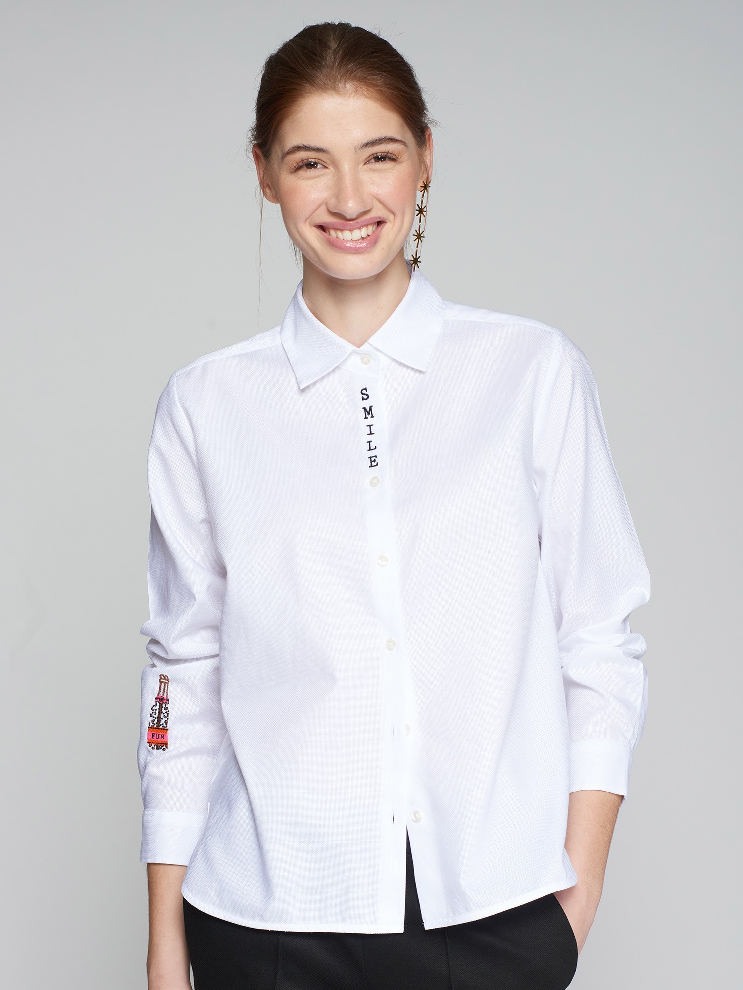 VILAGALLO ISABELLA EMBROIDERED SHIRT